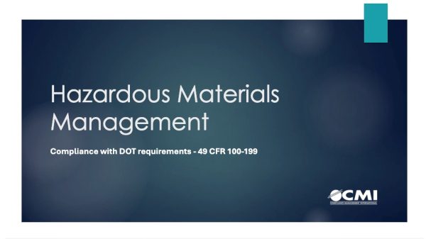 DOT Hazardous Material Training
