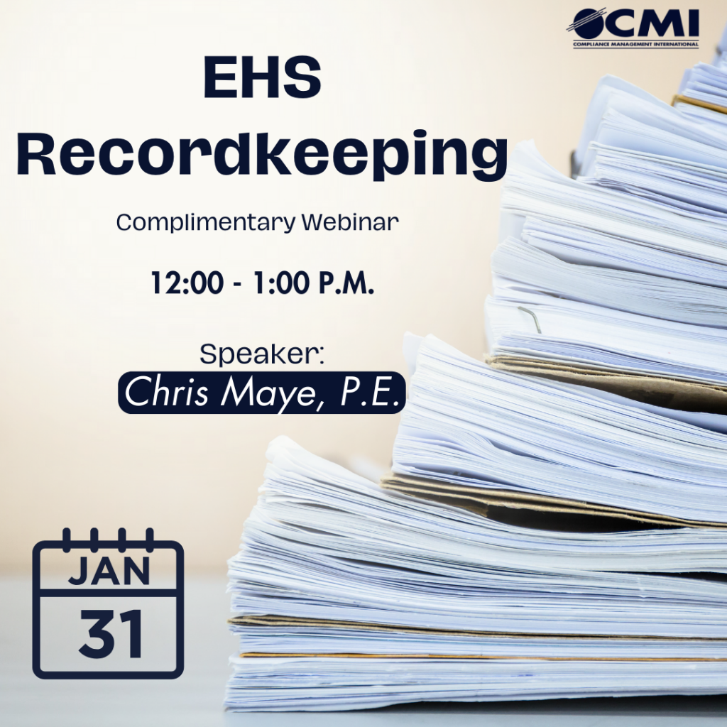 EHS Recordkeeping Compliance Management International