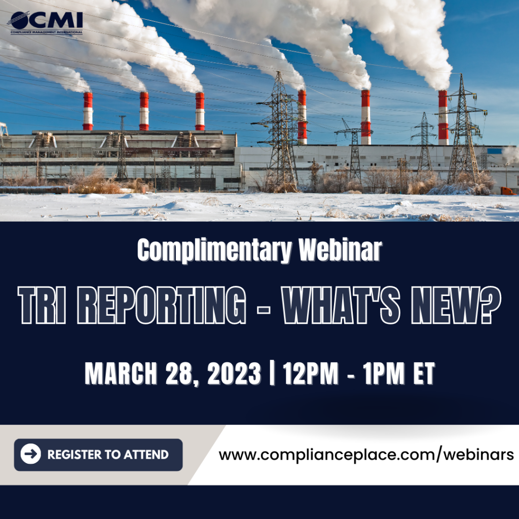 inar TRI Reporting What's New? Compliance Management International
