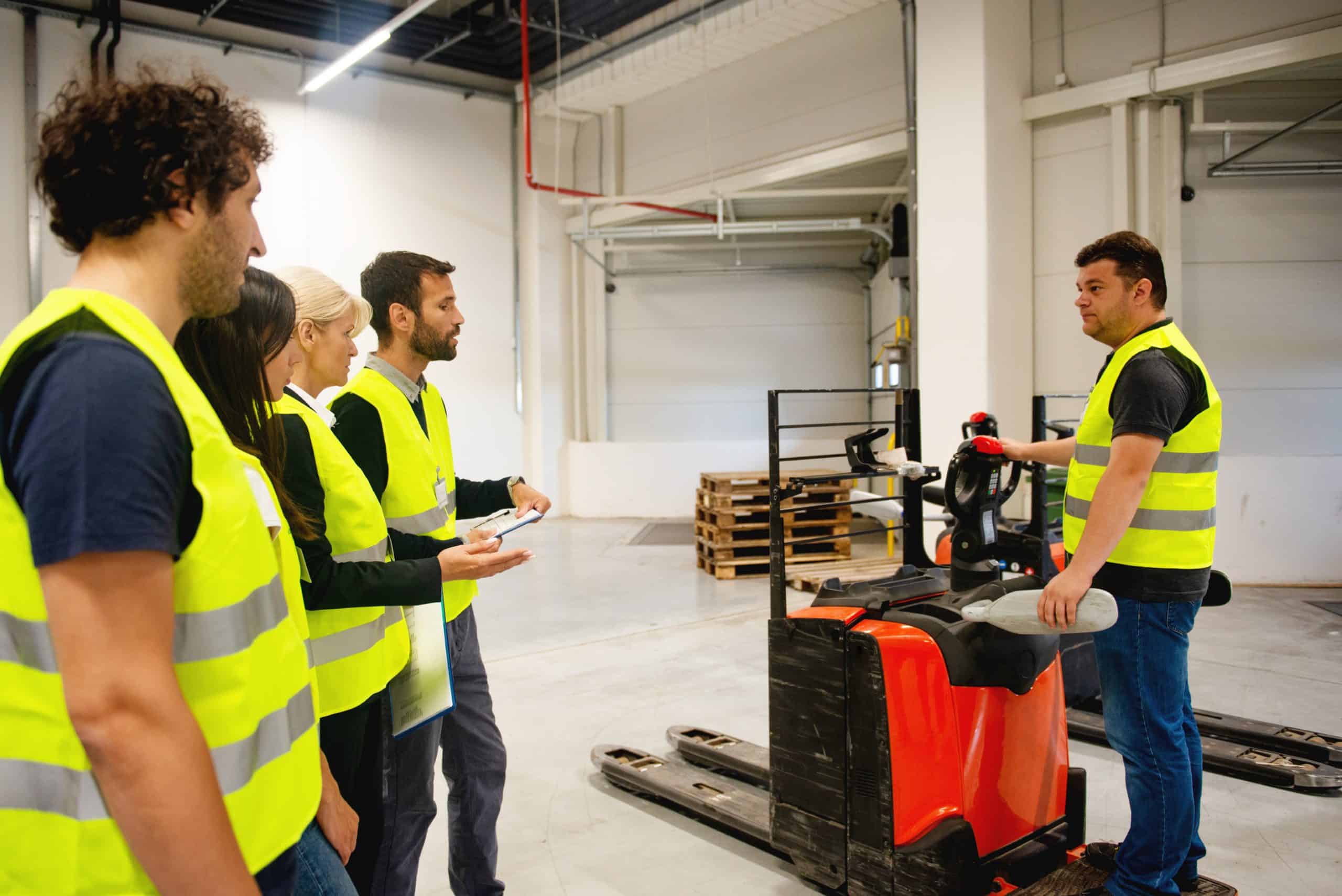 Training,On,A,Forklift,,Managers,And,Workers